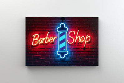 Tablou Canvas - Neon frizerie colorat