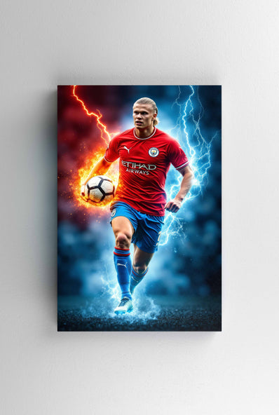 Tablou Canvas - Erling Haaland Fire & Ice