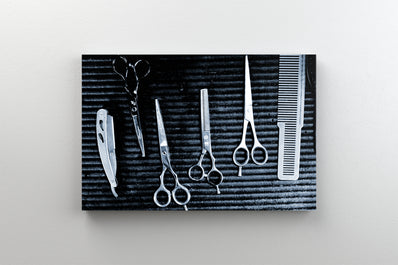 Tablou Canvas - Ustensile argintii tuns - Monocrom