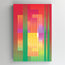 Tablou Canvas - Abstract Lines Geometry - Rosu