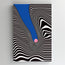 Tablou Canvas - Hypnotic lines with ball - Albastru