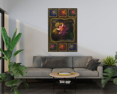 Tablou Canvas - Pictura Digitala - Floare de Lotus