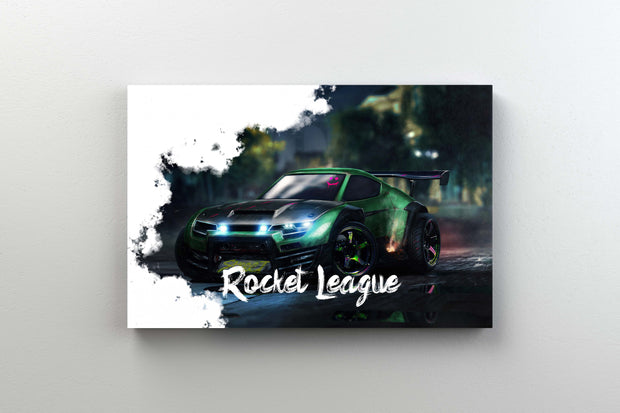 Tablou Canvas - Rocket League Green Car