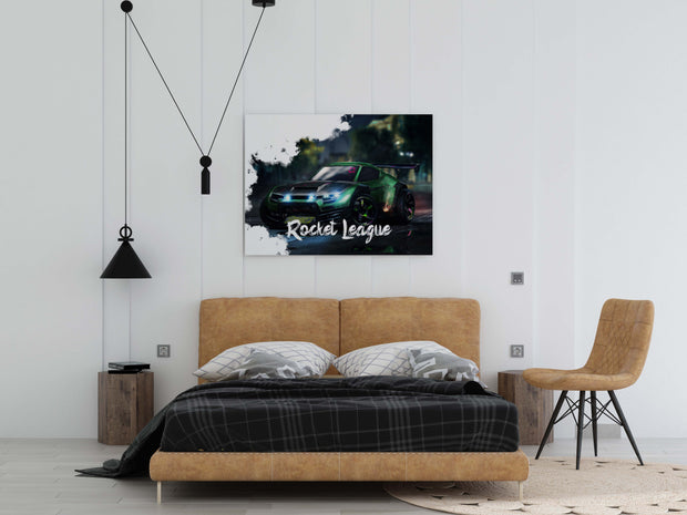 Tablou Canvas - Rocket League Green Car