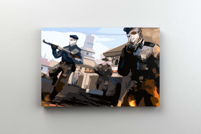 Tablou Canvas - Abstract Terrorist Fight