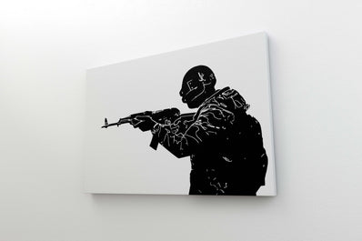 Tablou Canvas - Pubg Black And White