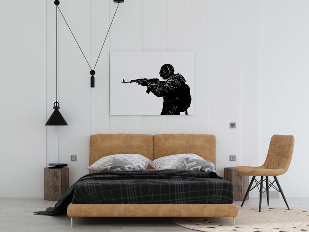 Tablou Canvas - Pubg Black And White