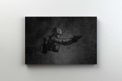 Tablou Canvas - Minimalist Angry Counter Terrorist