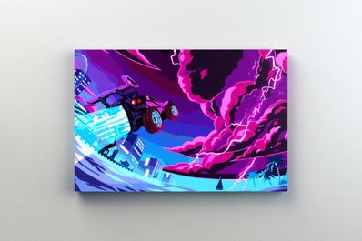 Tablou Canvas - Rocket League Neon