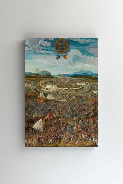 Tablou Canvas - Melchior Feselen - Siege of the city of Alesia by Julius Caesar and the fight against Vercingetorix