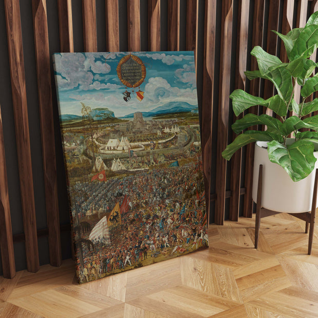 Tablou Canvas - Melchior Feselen - Siege of the city of Alesia by Julius Caesar and the fight against Vercingetorix