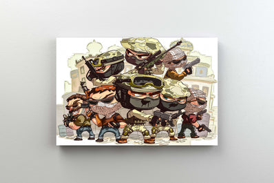 Tablou Canvas - Toony Enemies