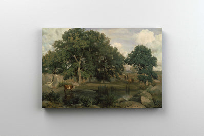 Tablou Canvas - Jean-Baptiste Camille Corot - Forest of Fontainebleau