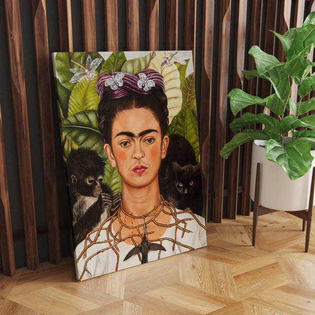 Tablou Canvas - Frida Kahlo - Self-Portrait with Thorn Necklace and Hummingbird