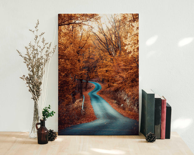 Tablou Canvas - Autumn Forest Road