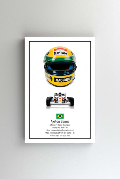 Tablou Canvas - Ayrton Senna Helmet