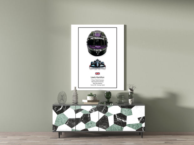 Tablou Canvas - Lewis Hamilton Helmet