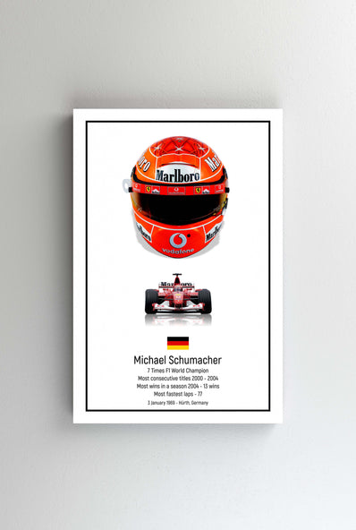Tablou Canvas - Michael Schumacher Helmet Car