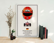 Tablou Canvas - Michael Schumacher Helmet Car