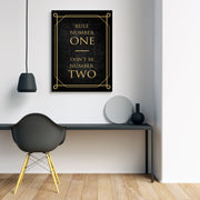 Tablou Canvas - Rule Number One
