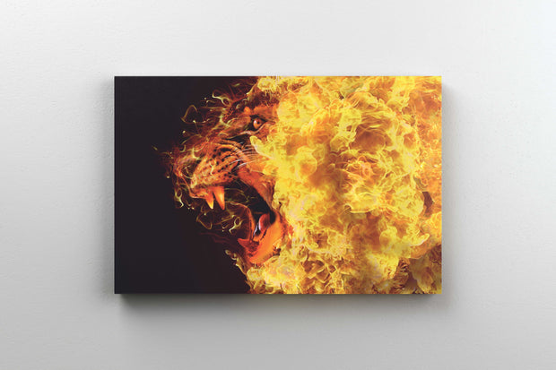 Tablou Canvas - Lion Flame
