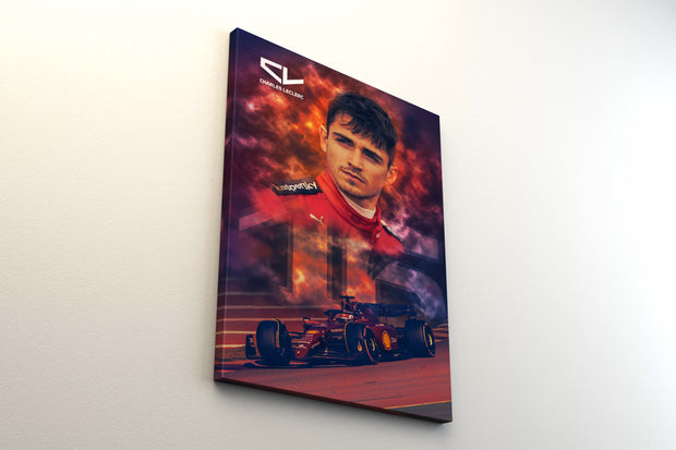 Tablou Canvas - Charles Leclerc Fire