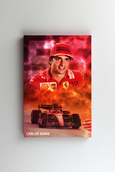 Tablou Canvas - Carlos Sainz Fire