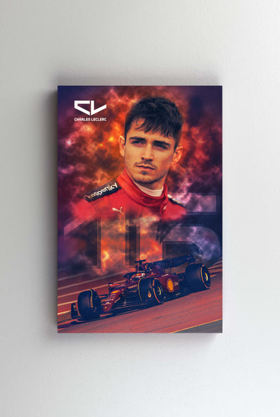 Tablou Canvas - Charles Leclerc Fire