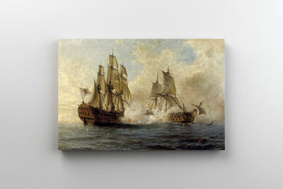 Tablou Canvas - Ángel Cortellini Sánchez - Combat of the Glorioso against HMS Dartmouth