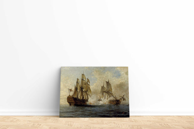 Tablou Canvas - Ángel Cortellini Sánchez - Combat of the Glorioso against HMS Dartmouth