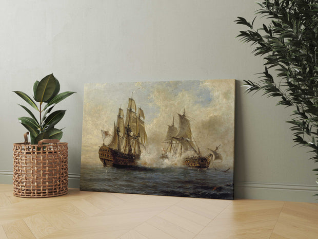 Tablou Canvas - Ángel Cortellini Sánchez - Combat of the Glorioso against HMS Dartmouth