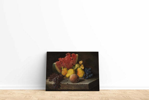 Tablou Canvas - Lilly Martin Spencer - Still Life with Watermelon, Pears and Grapes
