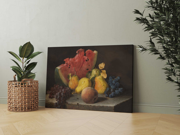 Tablou Canvas - Lilly Martin Spencer - Still Life with Watermelon, Pears and Grapes