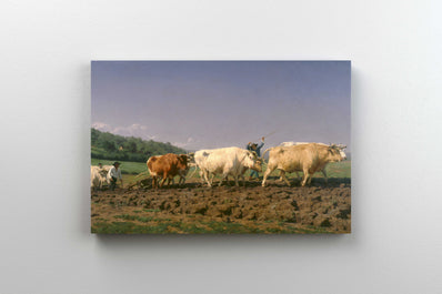 Tablou Canvas - Rosa Bonheur - Ploughing in the Nivernais