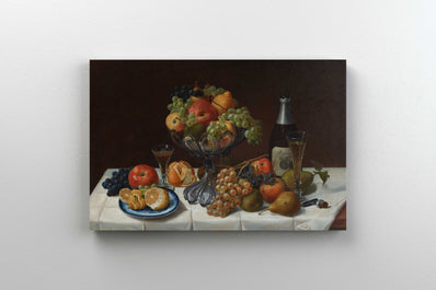 Tablou Canvas - Severin Roesen - Fruit Still Life with Champagne Bottle