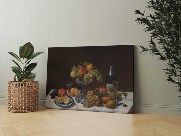 Tablou Canvas - Severin Roesen - Fruit Still Life with Champagne Bottle