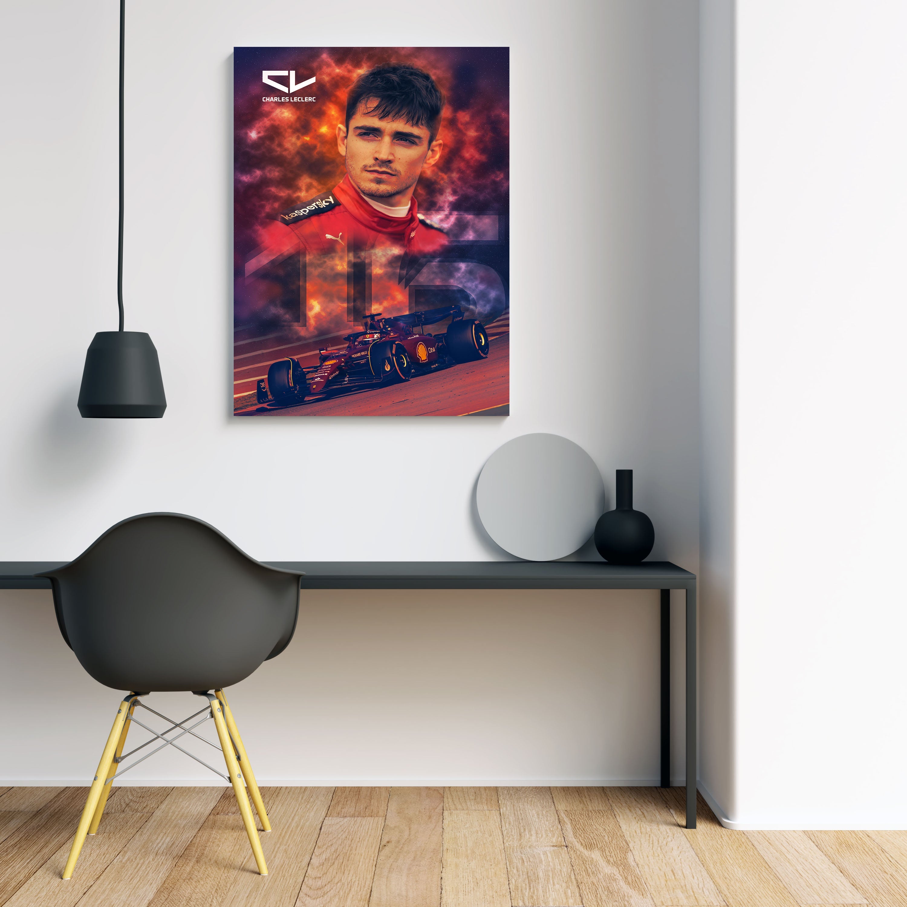 Tablou Canvas - Charles Leclerc Fire