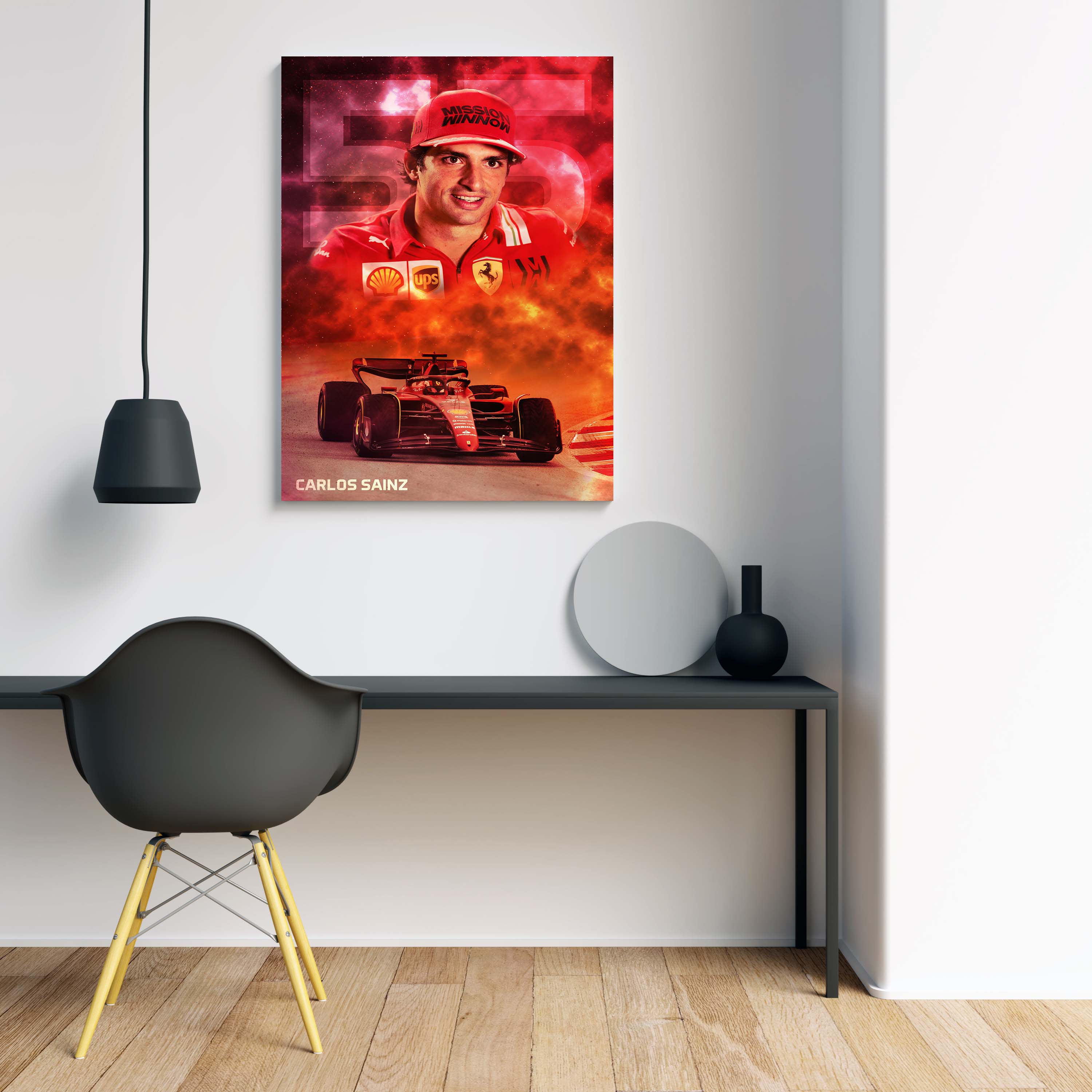 Tablou Canvas - Carlos Sainz Fire